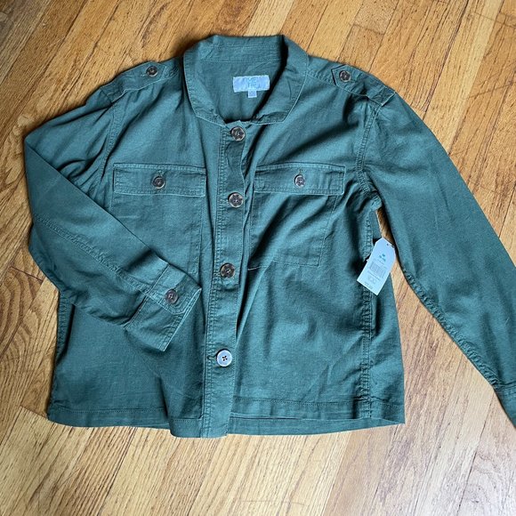 Linen Time and True Military style jacket - Picture 1 of 2